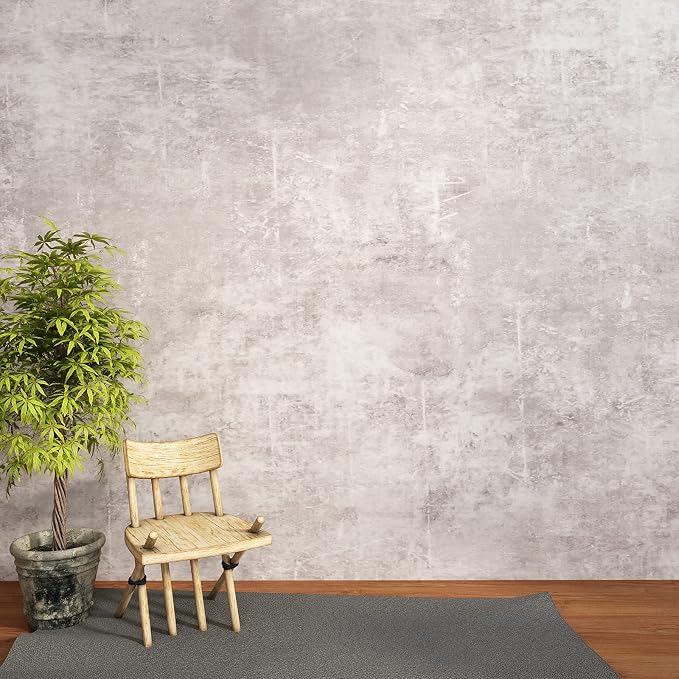 VEELIKE Neutral Concrete Wallpaper Peel and Stick Boho Concrete Contact Paper - Image 7