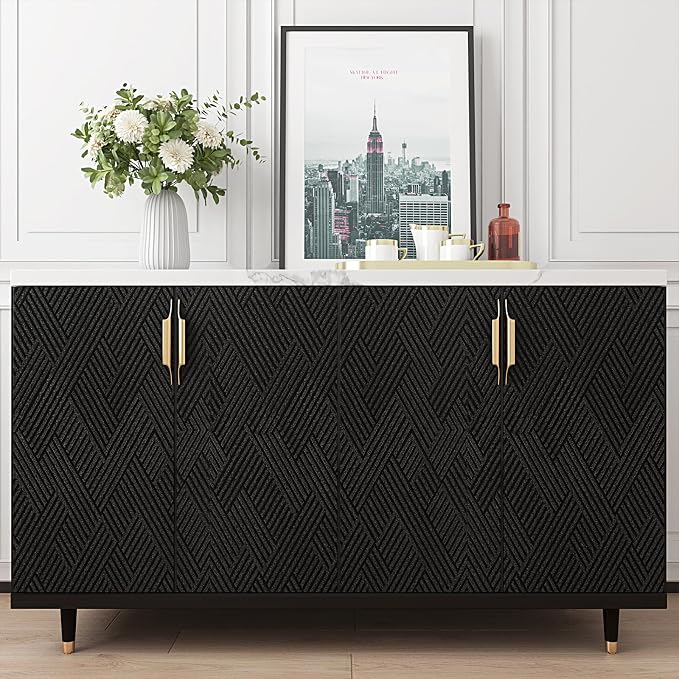 Decotalk Black Textured Geometric Peel and Stick Wallpaper - Image 3