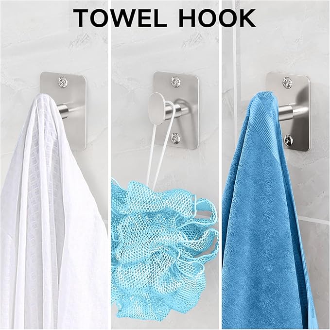 Brushed Nickel Bathroom Accessories Set, KLJKPA 4 Pieces Bathroom Hardware Set - Image 5