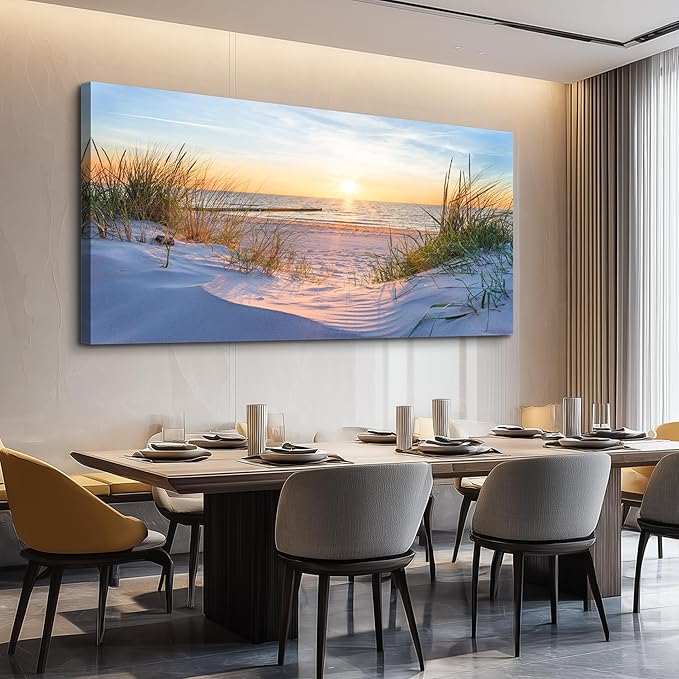 Wall Art For Living Room Large Size Wall Decorations Pictures Blue Sun Beach - Image 6