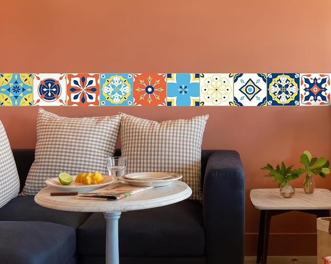 FLFK Wallpaper Border Tile Stickers Peel and Stick Wall Border - Image 4