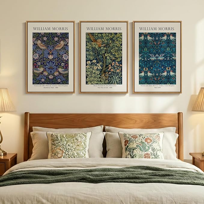 Large Framed Vintage William Morris Wall Art - Image 2
