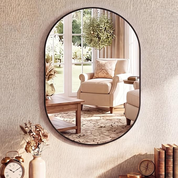 Sweetcrispy 20" x 30" Black Bathroom Mirror - Image 4