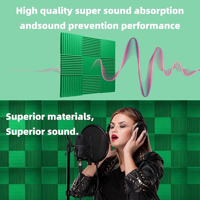 24 Pack Sound Proof Foam Panels | 1"×12"×12" Quick-Recovery Soundproof Wall - Image 5