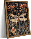 Vintage Framed Dragonfly Wall Art, Dark Academia Insect Art Print, Modern by Unknown