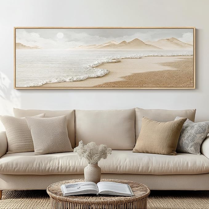 Framed Boho Coastal Beach Wall Art by Cuspin