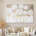JolyWell Large hand painted wall art White Hydrangea Canvas Wall decor by JolyWell