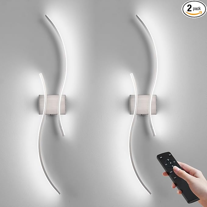 Battery Operated Wall Sconces Set of Two by KARTOOSH