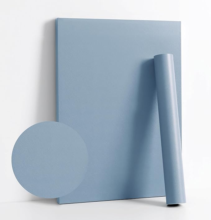 Dimoon 236''x17.7'' Blue Peel and Stick Wallpaper Contact Paper Modern Self by DIYYOURMOON