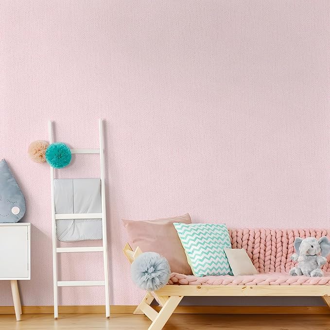Vintage Pink Wall Paper Peel and Stick Textured Wallpaper Renter Friendly - Image 3