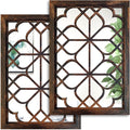 Wocred Set of 2 Rectangular Wall Mirror, Gorgeous Rustic Farmhouse Accent Mirror by Wocred