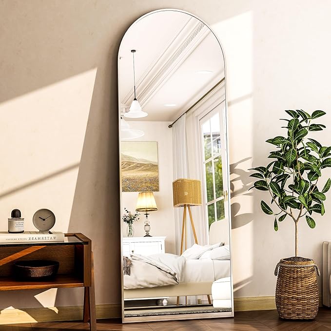 HARRITPURE 64"x21" Arched Full Length Mirror Free Standing Floor Mirrors by HARRITPUREHome