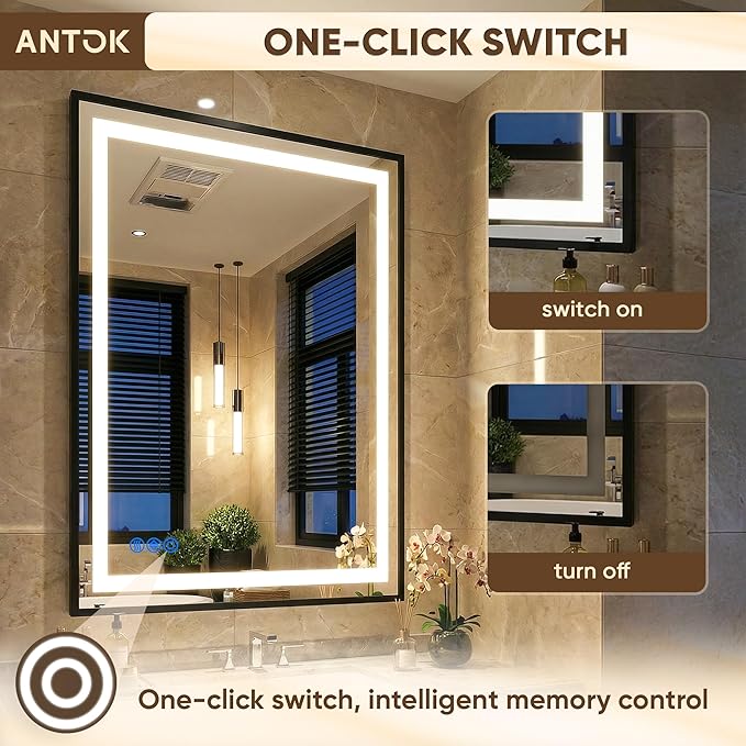 Antok 48X32 LED Bathroom Mirror - Image 7