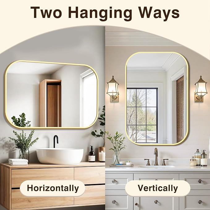 FICTOR Bathroom Vanity Mirror for Wall, 2 Pack 24" x 36" Rectangle Bathroom - Image 6