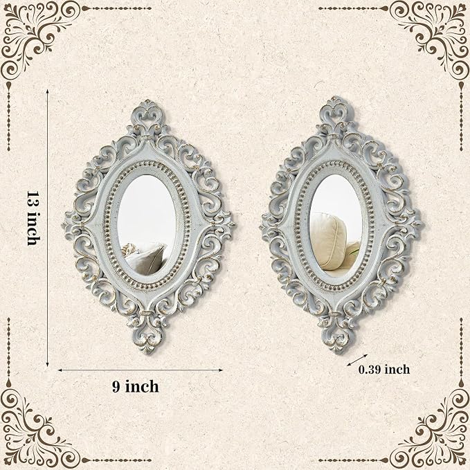 ZEXUIRU 4 Set. Rustic Wall Mirrors - Image 6