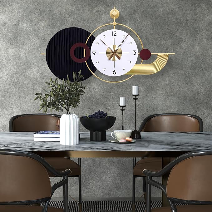 37.8×21 Inch Light Luxury Retro Wall Clock - Image 5