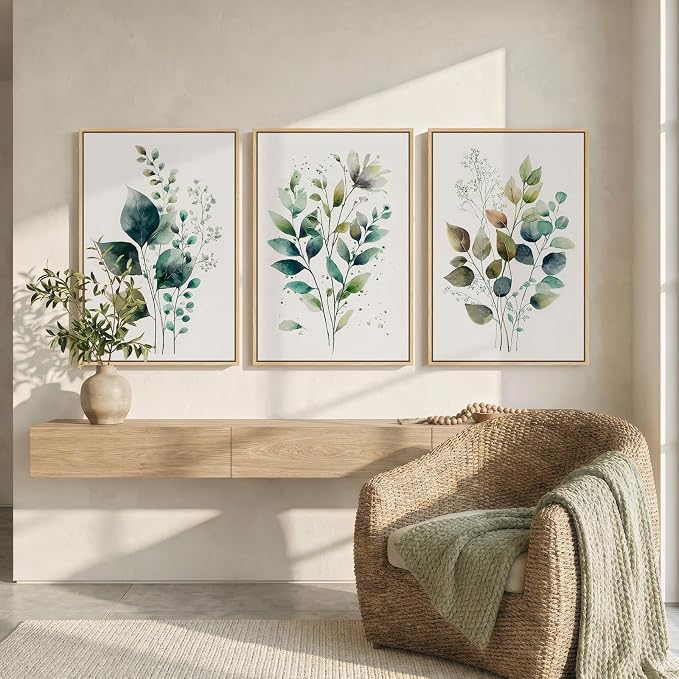 Framed Green Botanical Wall Art - Image 8