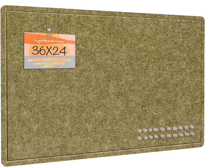 Bulletin Board, 36 x 24 inches Felt Board by Lightomorrow