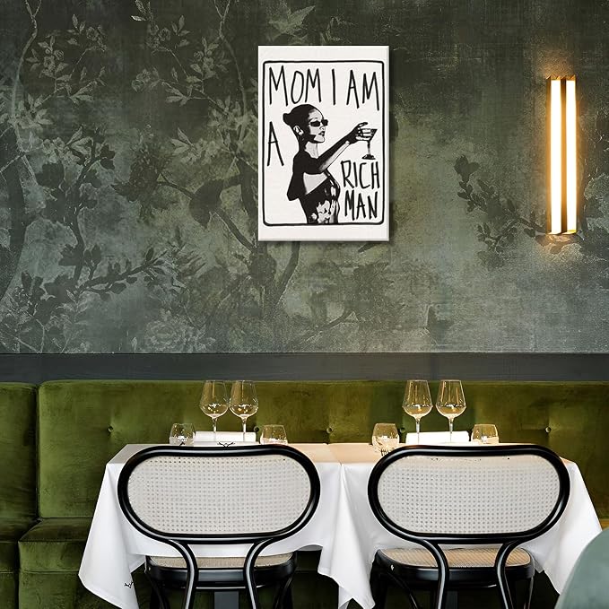 Mom I Am A Rich Man Aesthetic Retro Music Goblet Poster Feminist canvas Wall - Image 5