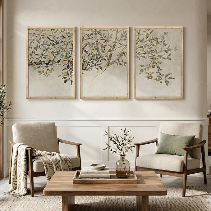 Large Vintage Framed Botanical Wall Art - Image 6