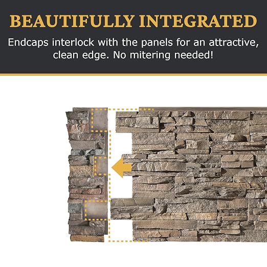 AZ Faux High-Density Polyurethane Faux Stone Interlocking Left Endcap - Image 7