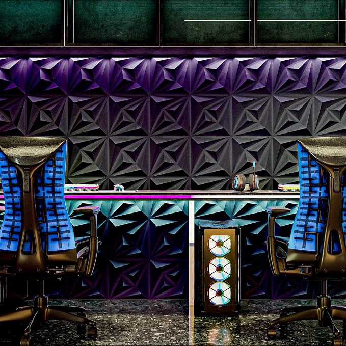 AMZDEPOT 3D Wall Panels for Interior Wall Decor, 3 Layout Options PVC Textured - Image 9