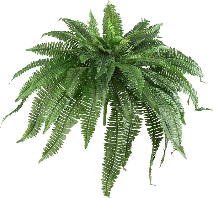 Nearly Natural 48-in Artificial Boston Fern, Large Hanging Fake Plant Wall Decor by NearlyNatural