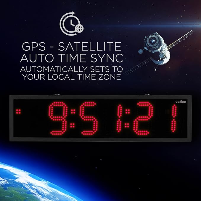 Ivation Oversized 36" Outdoor Waterproof Digital Clock, Auto Time Sync - Image 8