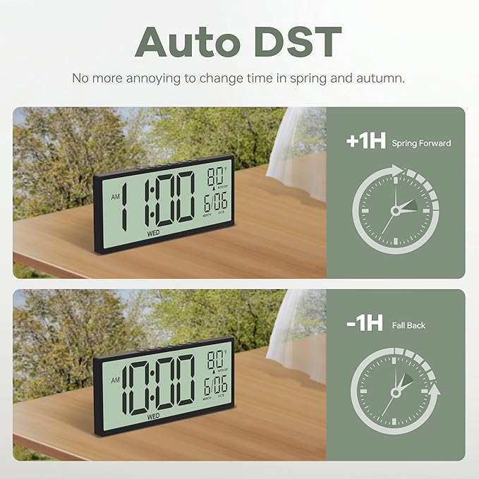 JALL 14.5" Large Digital Wall Clock Battery Operated - Image 4