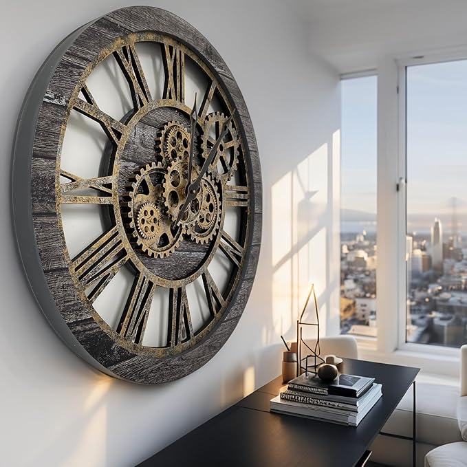 ImprovingLife The Gears Clock The Original Real Moving Gear Wall Clock Vintage - Image 5