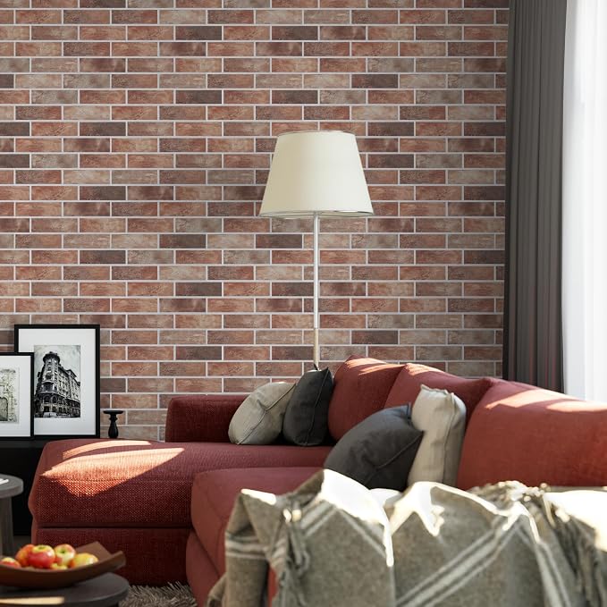 8-Pack 3D Faux Brick Acoustic Wall Panels, 11.8" x 11.8" PET Soundproof & Noise - Image 7