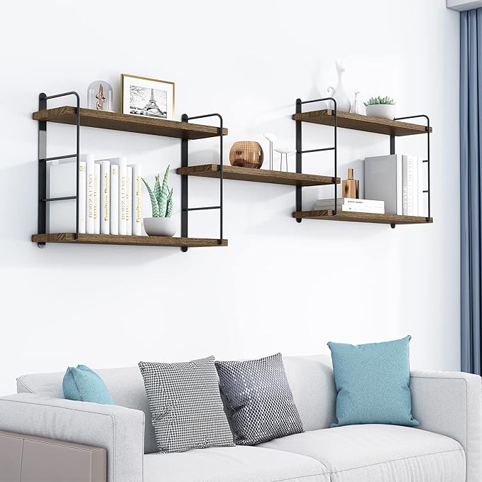 MXCSE Wall Shelves, Wall Mounted Bookshelves, DIY Floating Shelves - Image 2