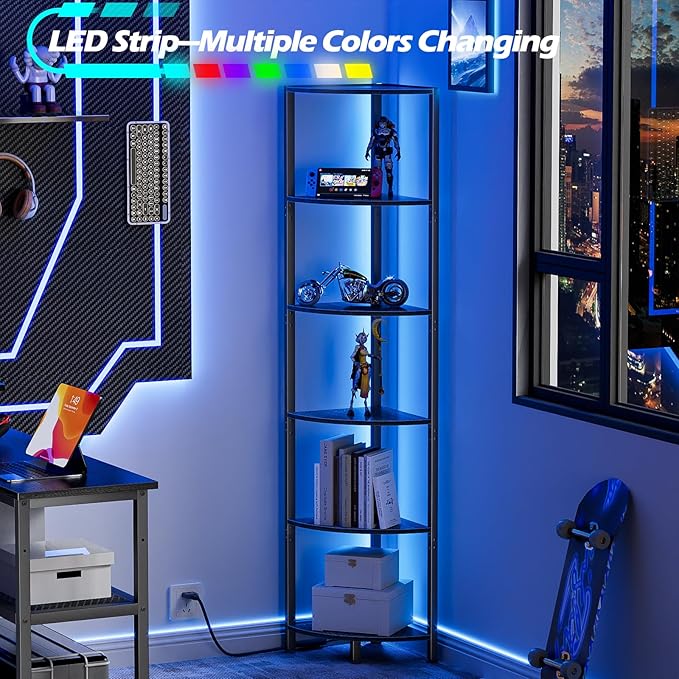 Furnulem 6 Tier Corner Shelf - Image 4