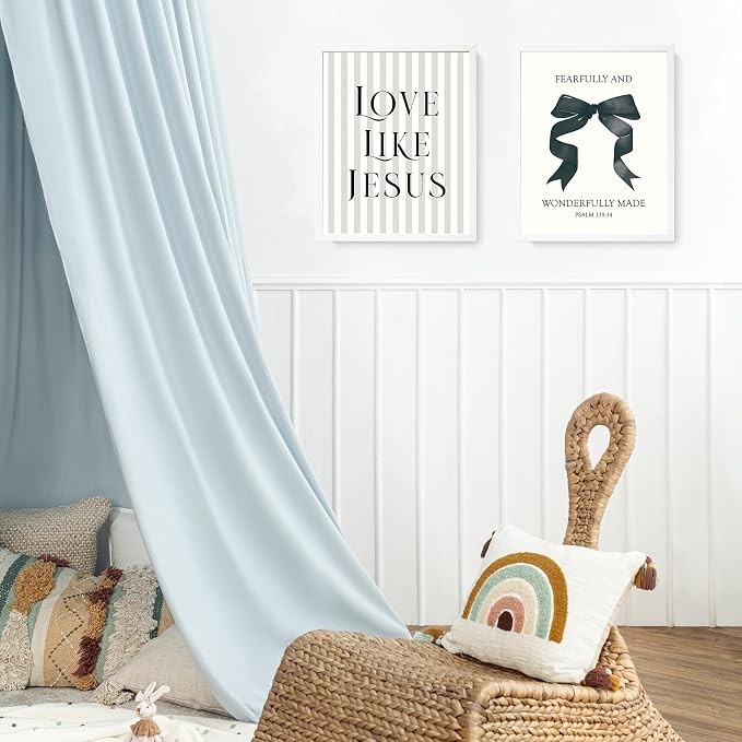 LARTSFRO Coquette Black Bow Jesus Wall Art Decor Posters, Inspirational Bible - Image 5