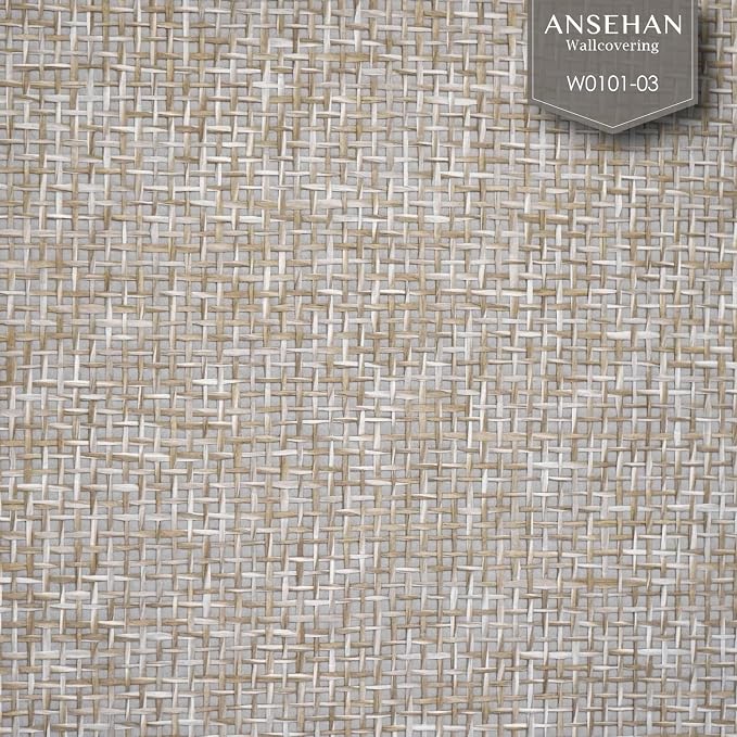 Ansehan Wallcovering W010103 Cosmo Collection 36" W x 8 Yard L, Natural Paper - Image 3