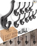 My Fancy Farmhouse Rustic Cast Iron Coat Hooks Wall Mounted Farmhouse by MyFancyFarmhouse