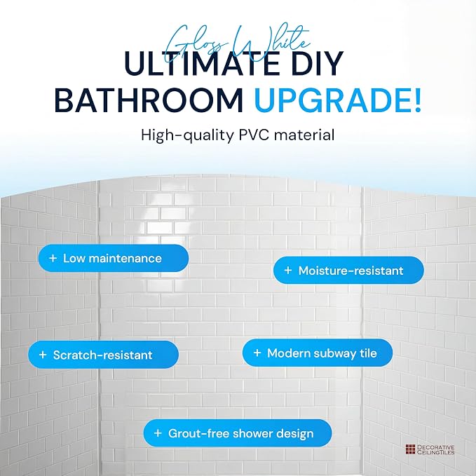From Plain To Beautiful In Hours 133-WT-SUB-KIT Subway Tub and Shower Wall - Image 4