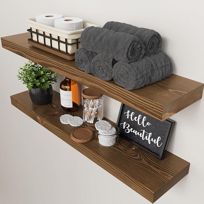 BAOBAB WORKSHOP Wood Floating Shelves by BAOBABWORKSHOP