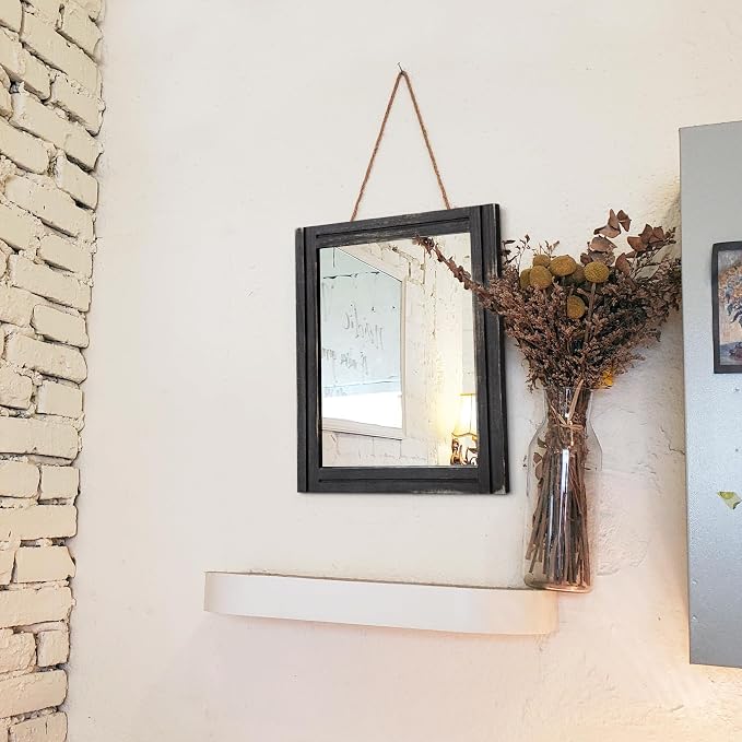AAZZKANG Wall Mounted Mirror Small Rectangular Retro Mirrors - Image 4