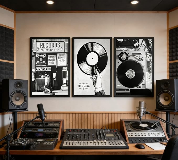 3Pcs Retro Music Poster Wall Art Fashion Black And White Photography Preppy - Image 3