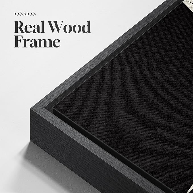 Framed Black and White Abstract Wall Art, Large Modern Canvas Prints Paintings - Image 4