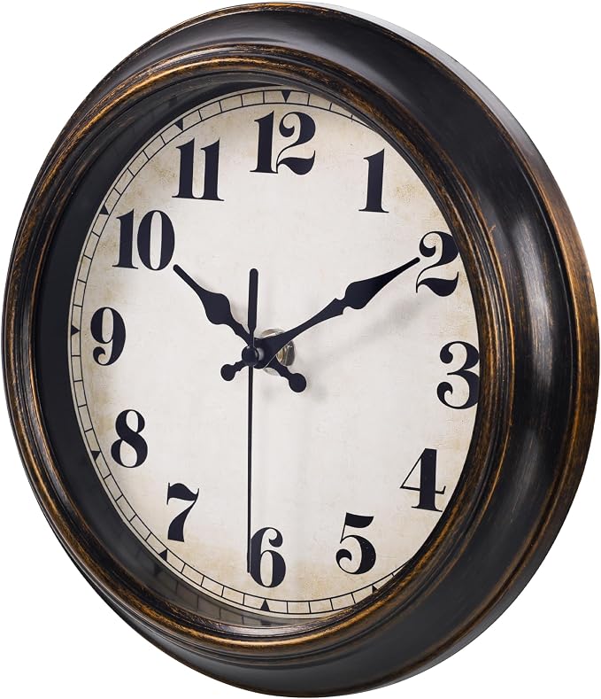 Yoiolclc Vintage Wall Clock 8 Inch Retro Silent Small Wall Clocks Battery - Image 5