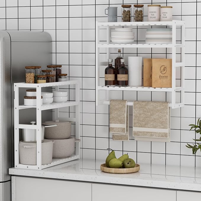 Towel Rack Bathroom Storage Shelves Over The Toilet - Image 5