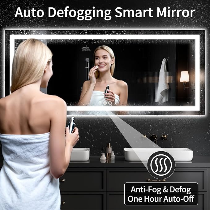 LED Bathroom Mirrors 28"x60" Bathroom Mirror - Image 3