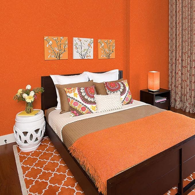 Abyssaly Orange Peel and Stick Wallpaper Removable Self Adhesive Wallpaper - Image 6