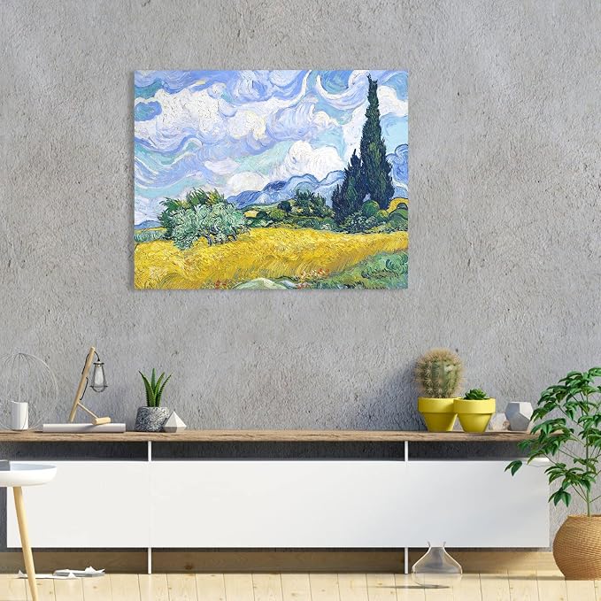 1 KINGO Van Gogh Canvas Wall Art: Wheat Field - Image 4