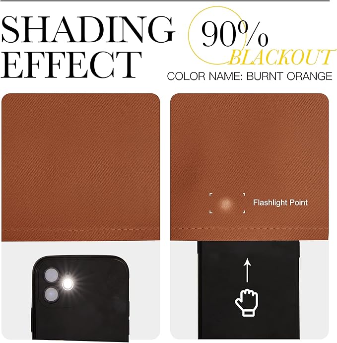NICETOWN RV Blackout Curtains for Camper Windows, Burnt Orange, Short Blackout - Image 4