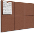 MaxGear Large Cork Board for Wall 36" x 24", Chocolate Brown Bulletin Board by MaxGear