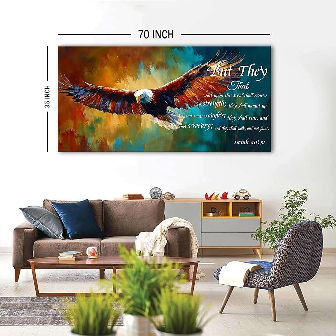 Christian Eagle Wall Art Isaiah 40 31 Poster Bible Verse Wall Decor - Image 5