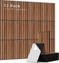 12 Pack PVC Wood Grain Acoustic Panels, 11.8 x 15.7 x 0.35 Inch Sound Absorbing by AUTORIFIC